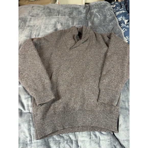 KAIRANGA Knitwear Mens Shawl Collar SweaterWoolNylon Made New Zealand SZ L